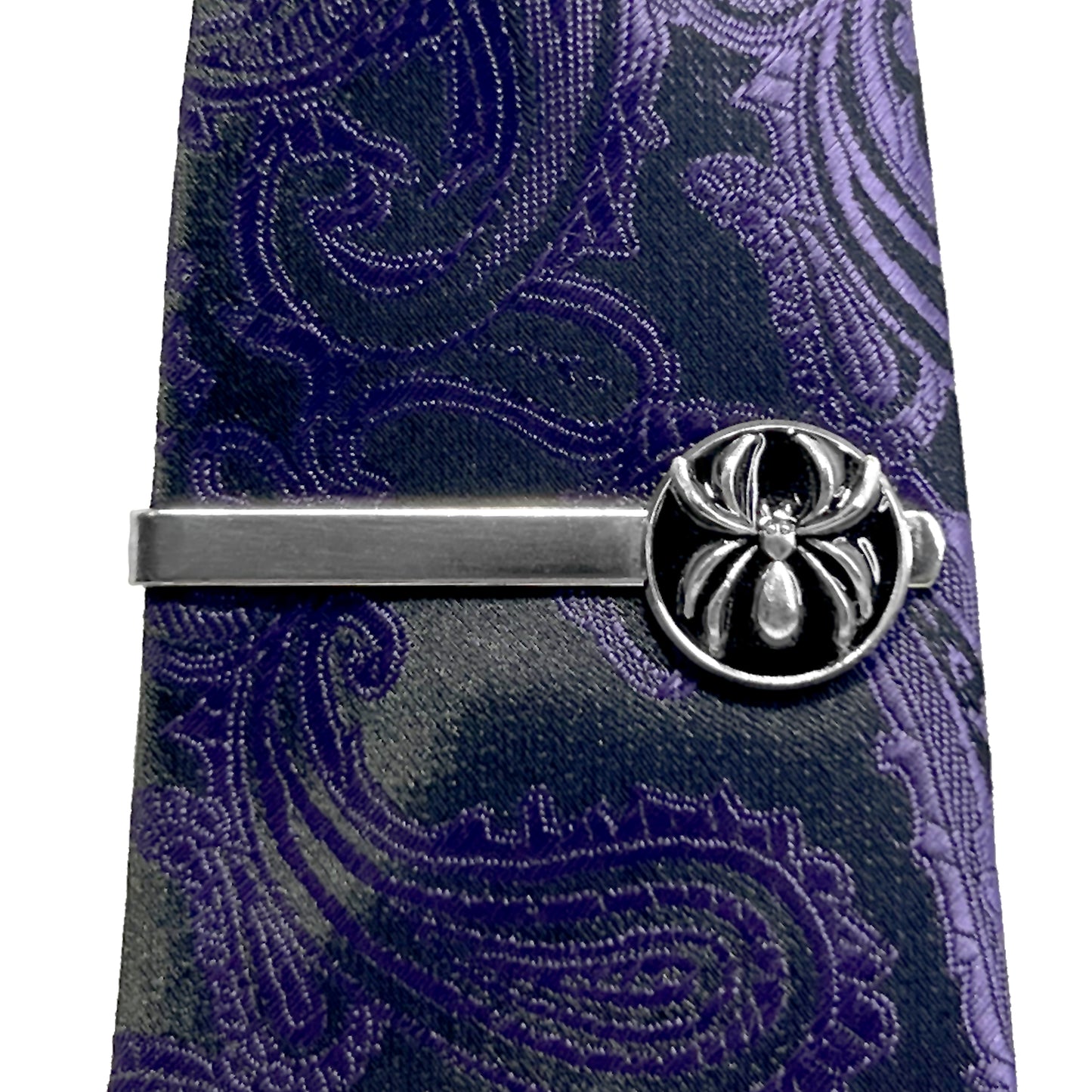 Silver Spider Tie Clip