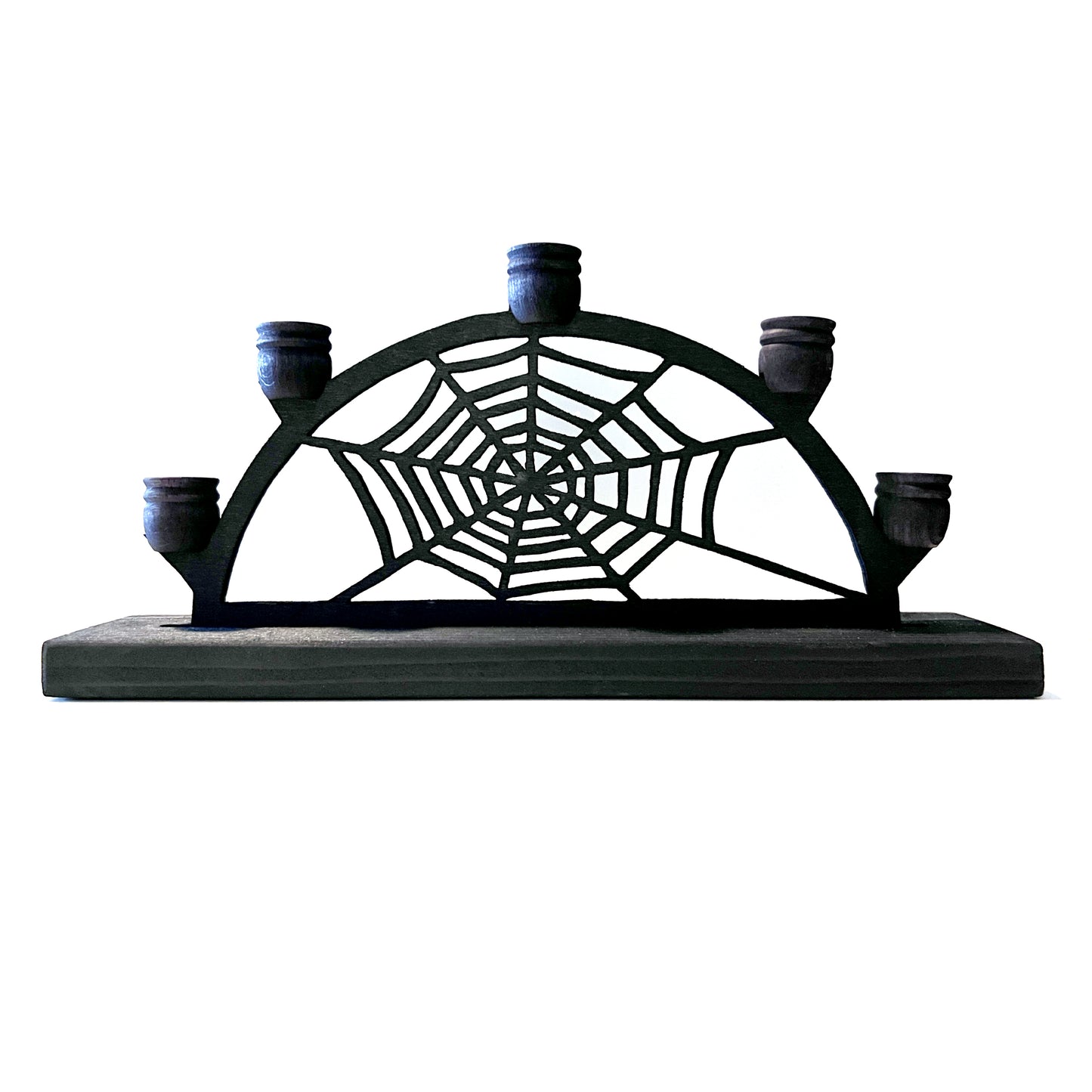 Small Spiderweb Schwibbogen in Black