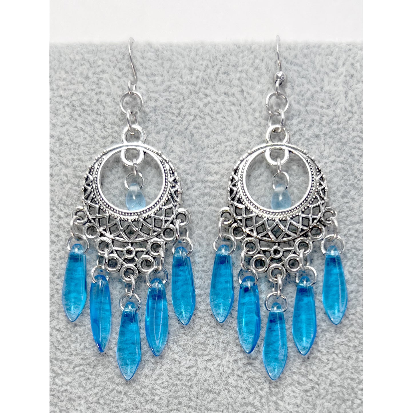Czech Glass Chandelier Earrings in Various Colors