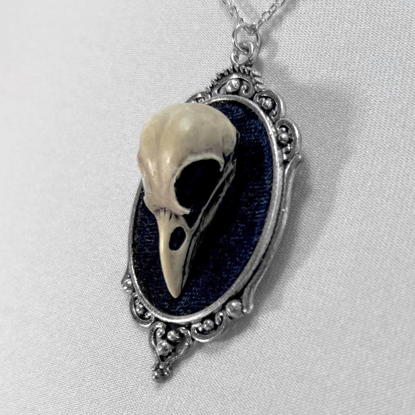 Resin Bird Skull Necklace