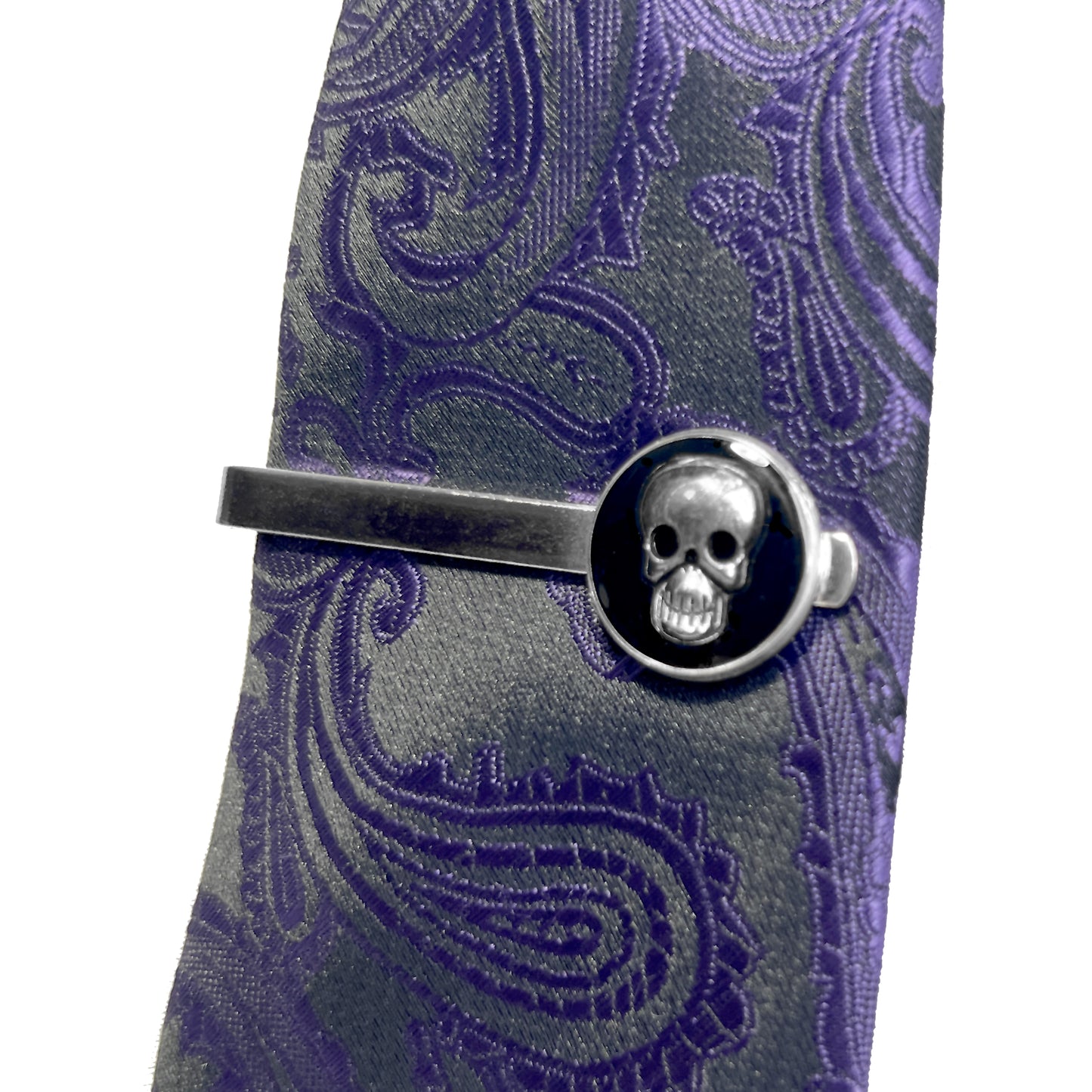 Silver Skull Tie Clip