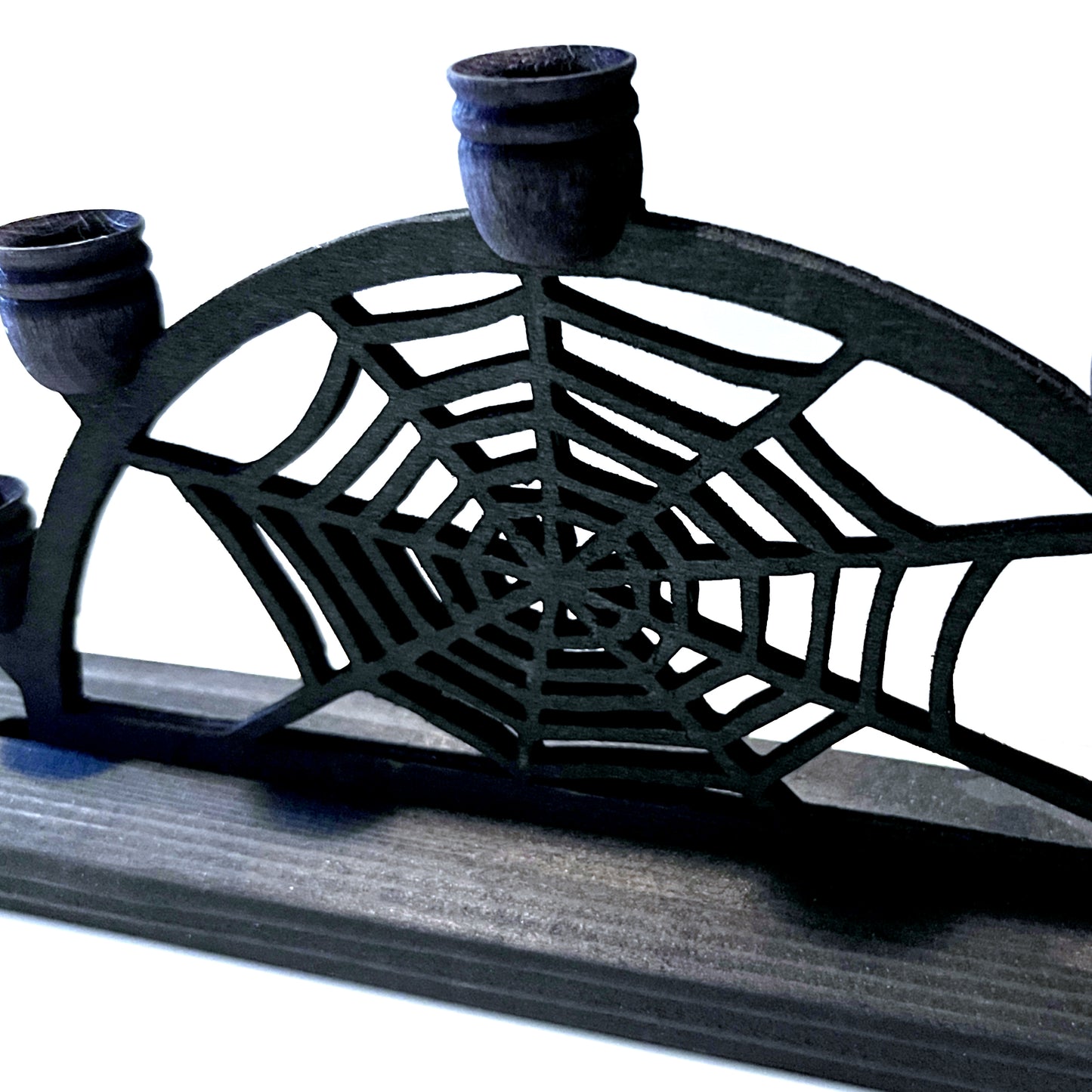 Small Spiderweb Schwibbogen in Black