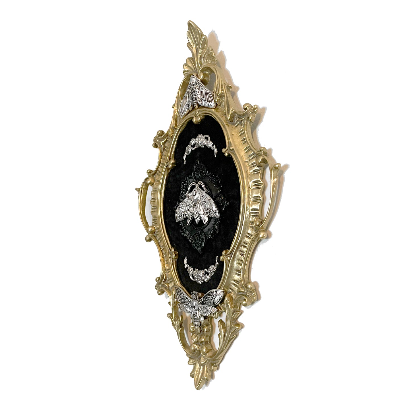 Large Death Head Moth Antique Framed Gothic Home Deco
