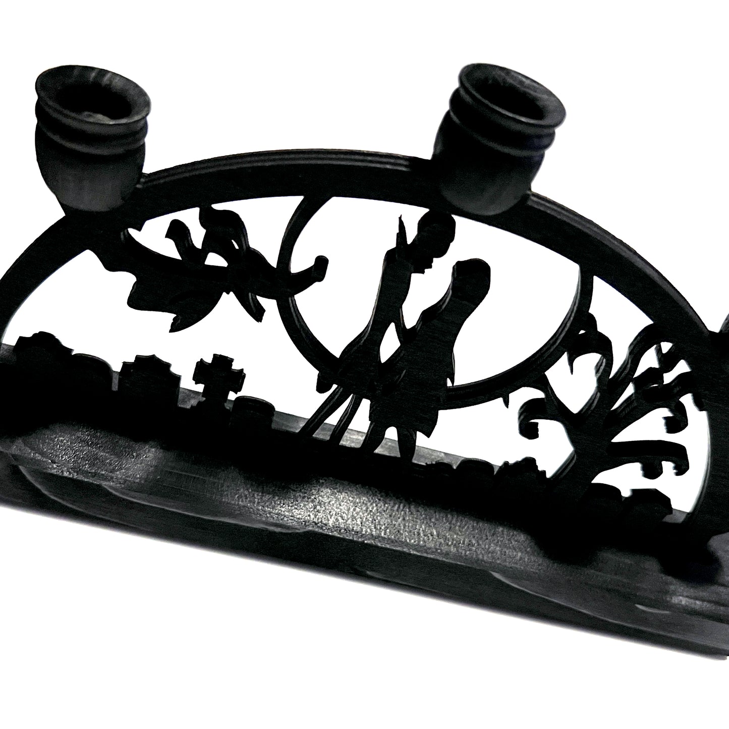 Small Black Wood Nightmare Schwibbogen