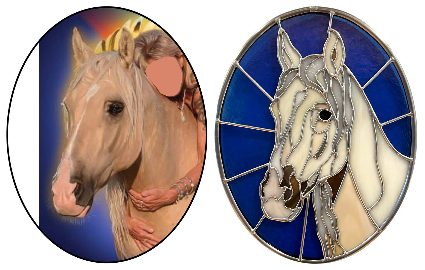 Custom Stained Glass Pet Portrait