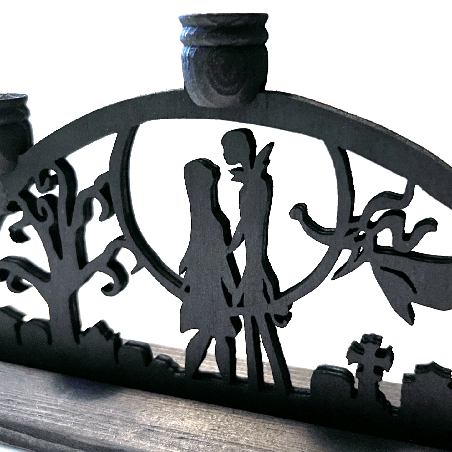 Small Black Wood Nightmare Schwibbogen