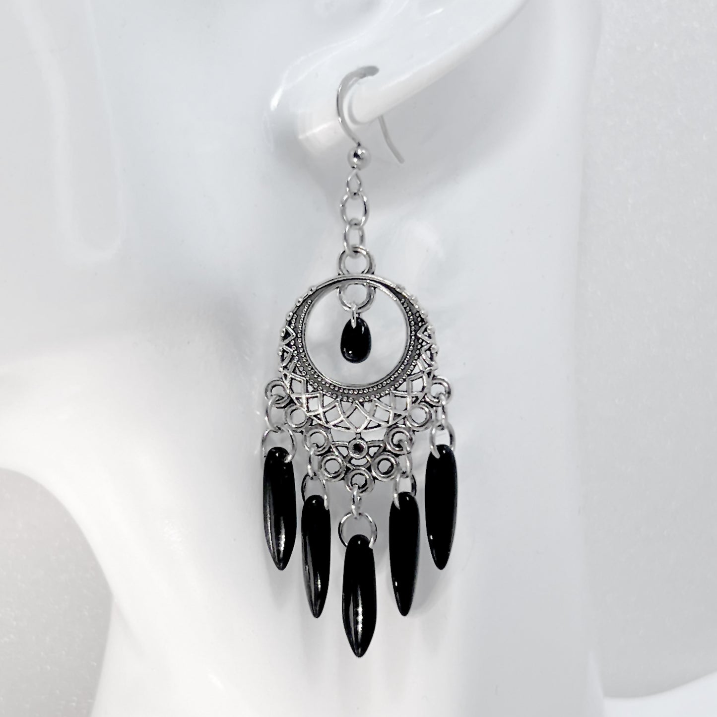 Czech Glass Chandelier Earrings in Various Colors