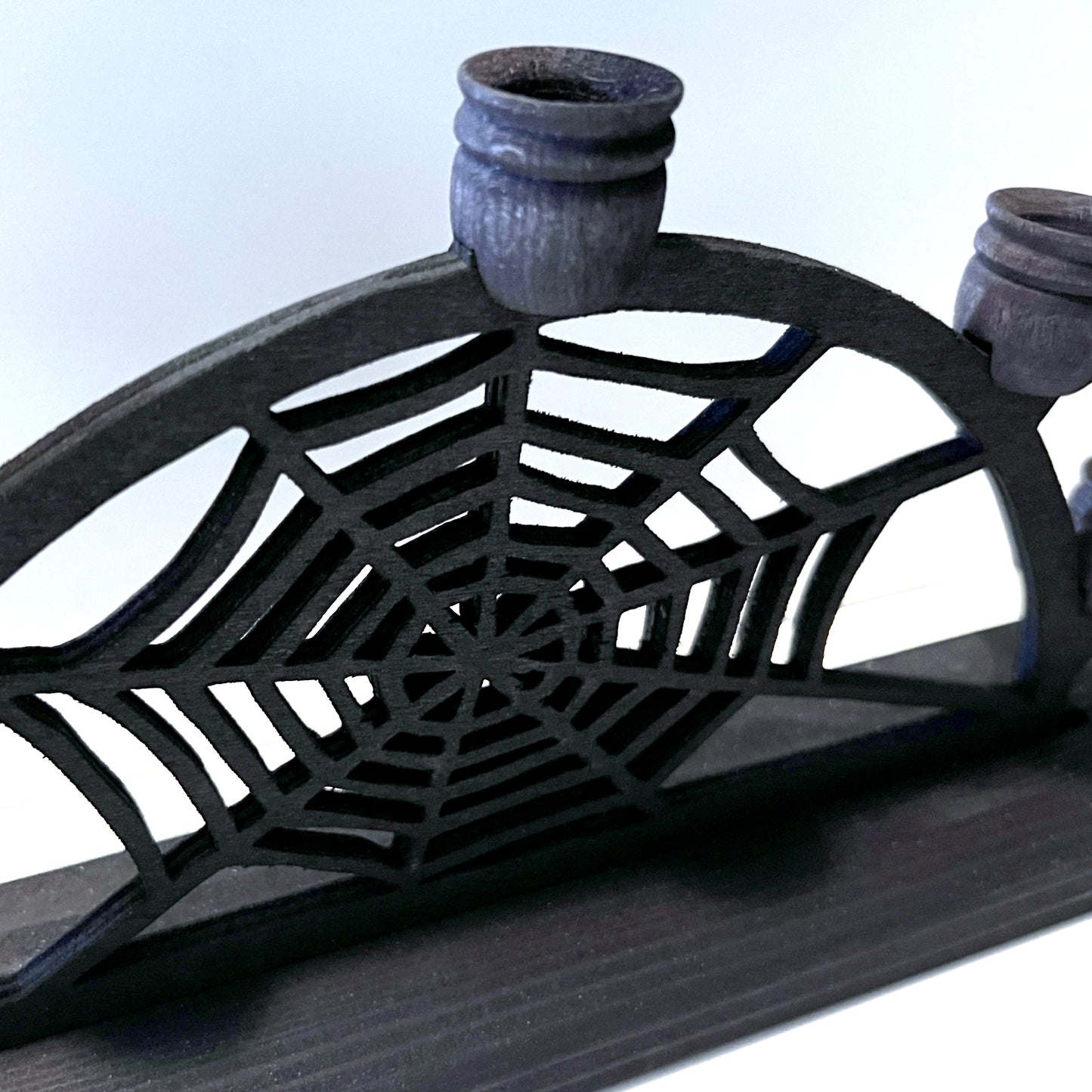 Small Spiderweb Schwibbogen in Black
