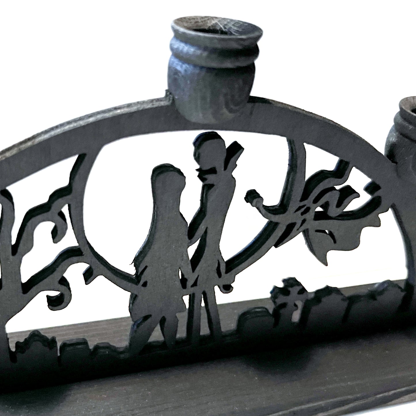 Small Black Wood Nightmare Schwibbogen