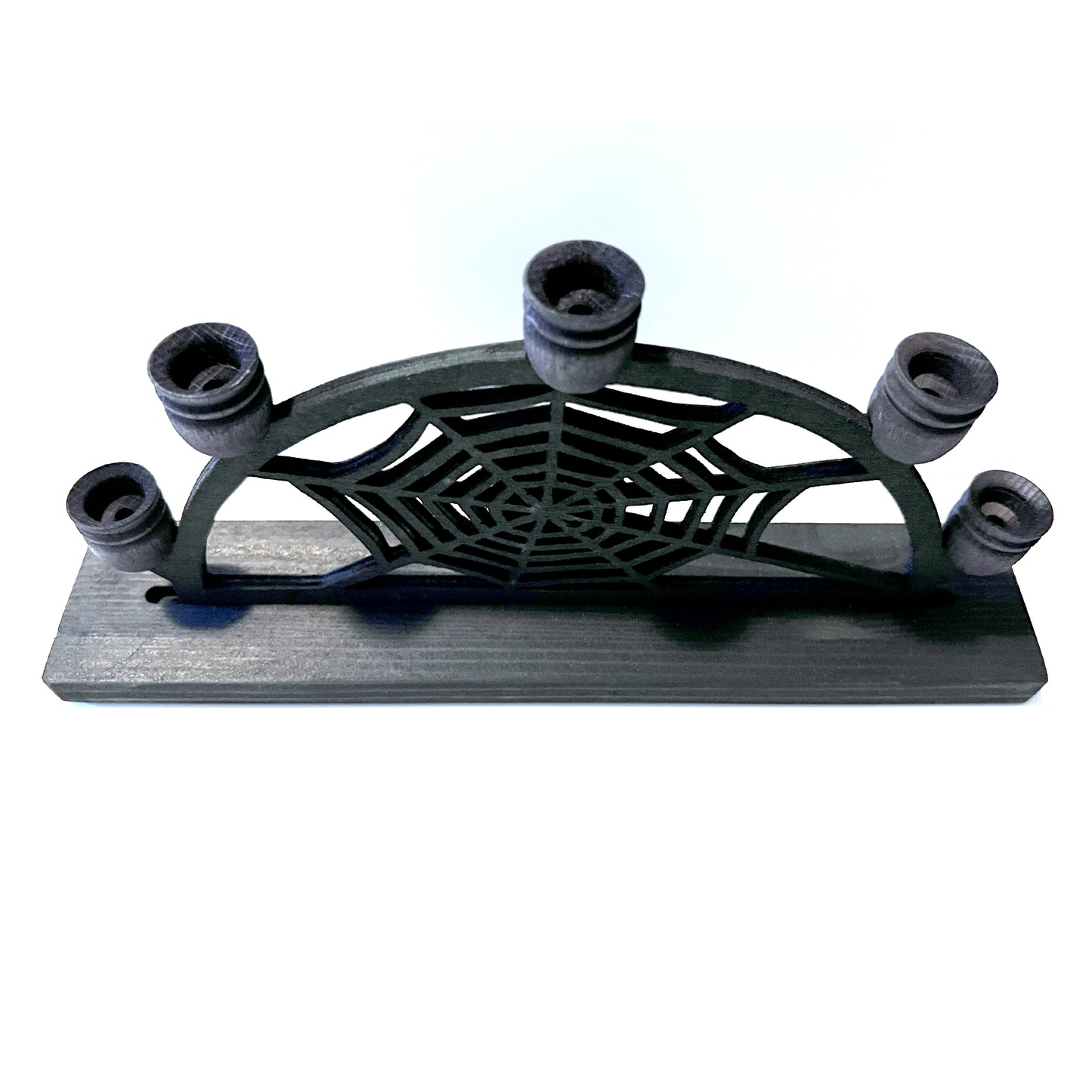 Small Spiderweb Schwibbogen in Black