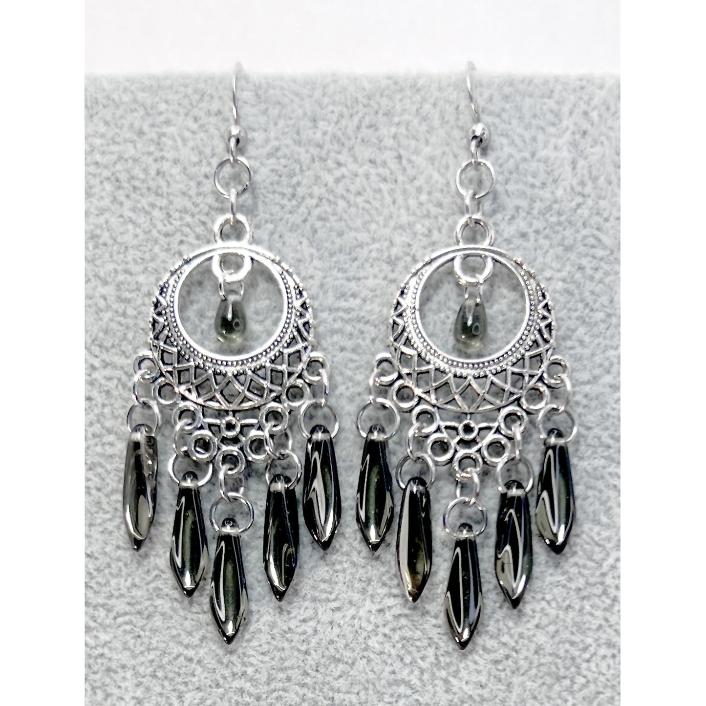Czech Glass Chandelier Earrings in Various Colors
