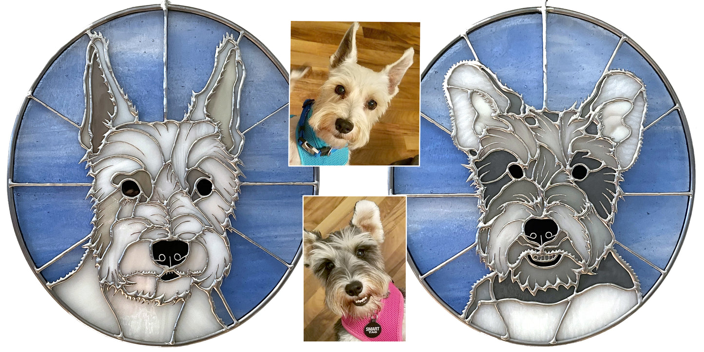 Custom Stained Glass Pet Portrait