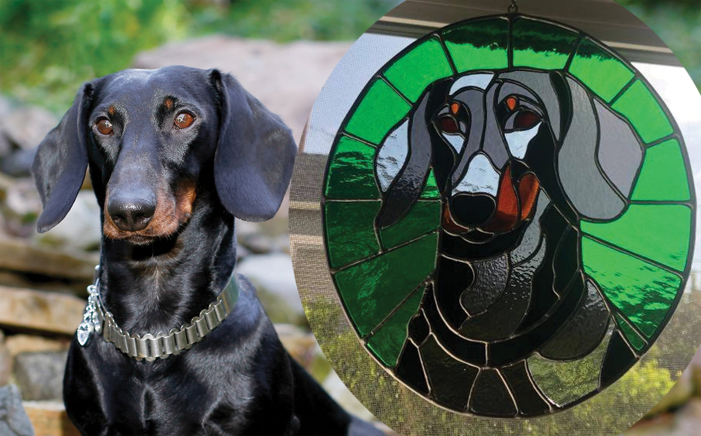Custom Stained Glass Pet Portrait