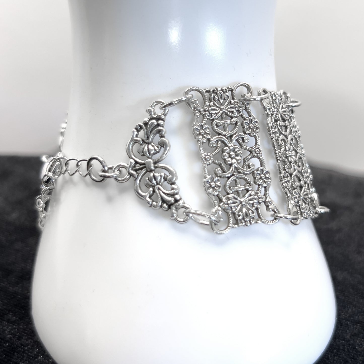 Silver Ornate Victorian Gothic Bracelet