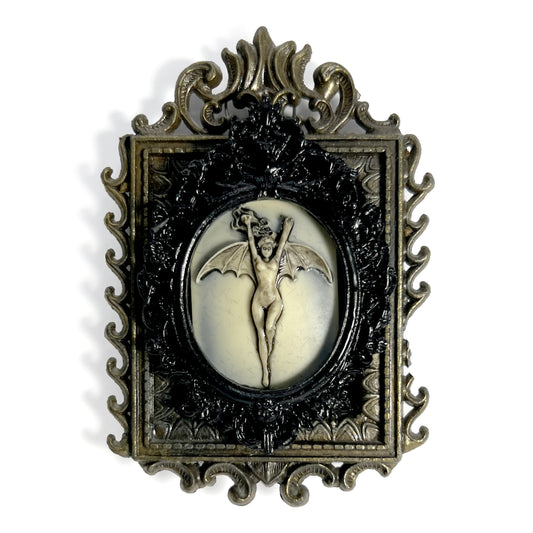 Small Bat Woman Antique Framed Home Deco