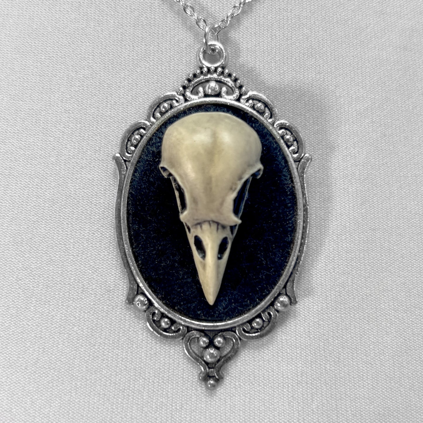 Resin Bird Skull Necklace