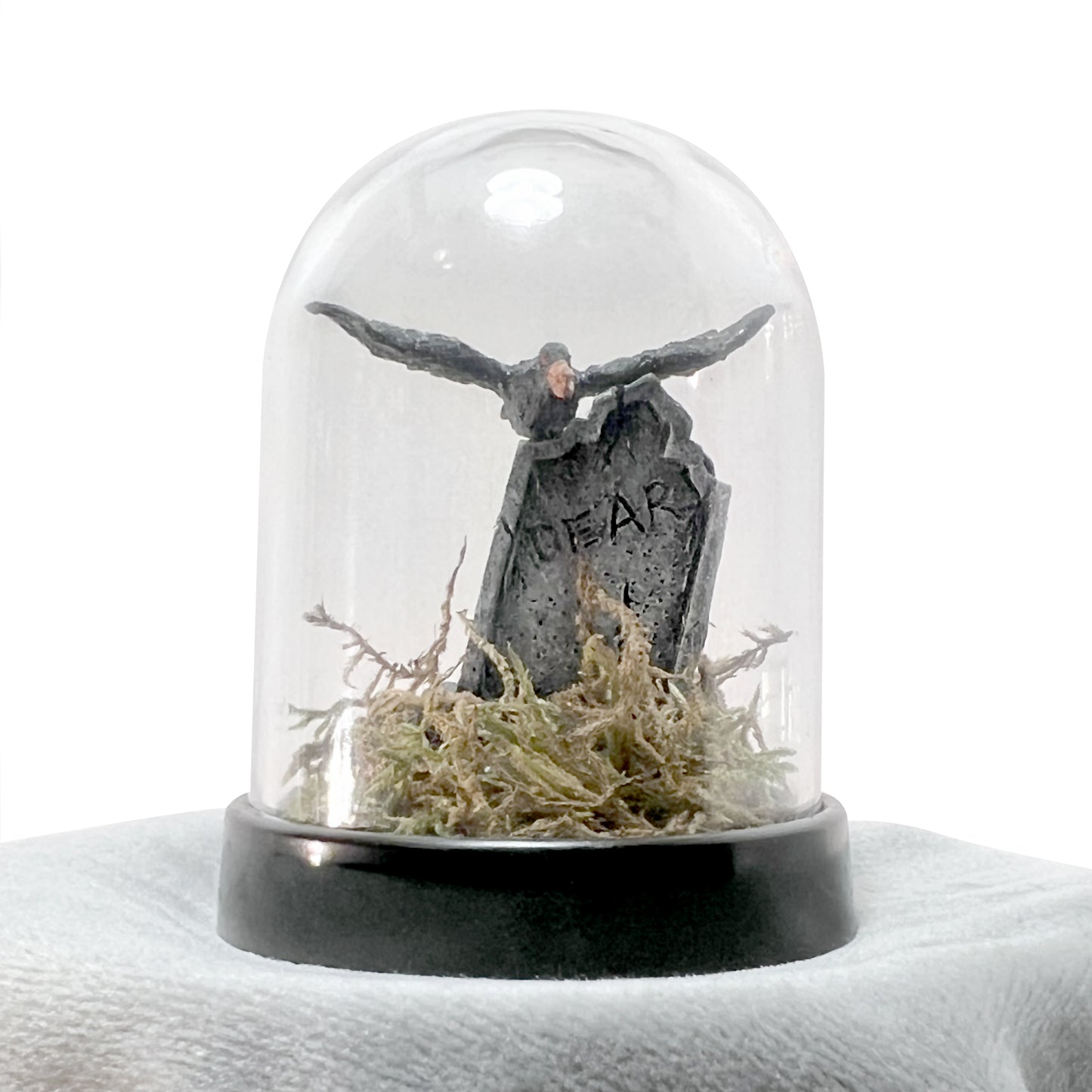 Flying Crow and Gravestone Bell Jar