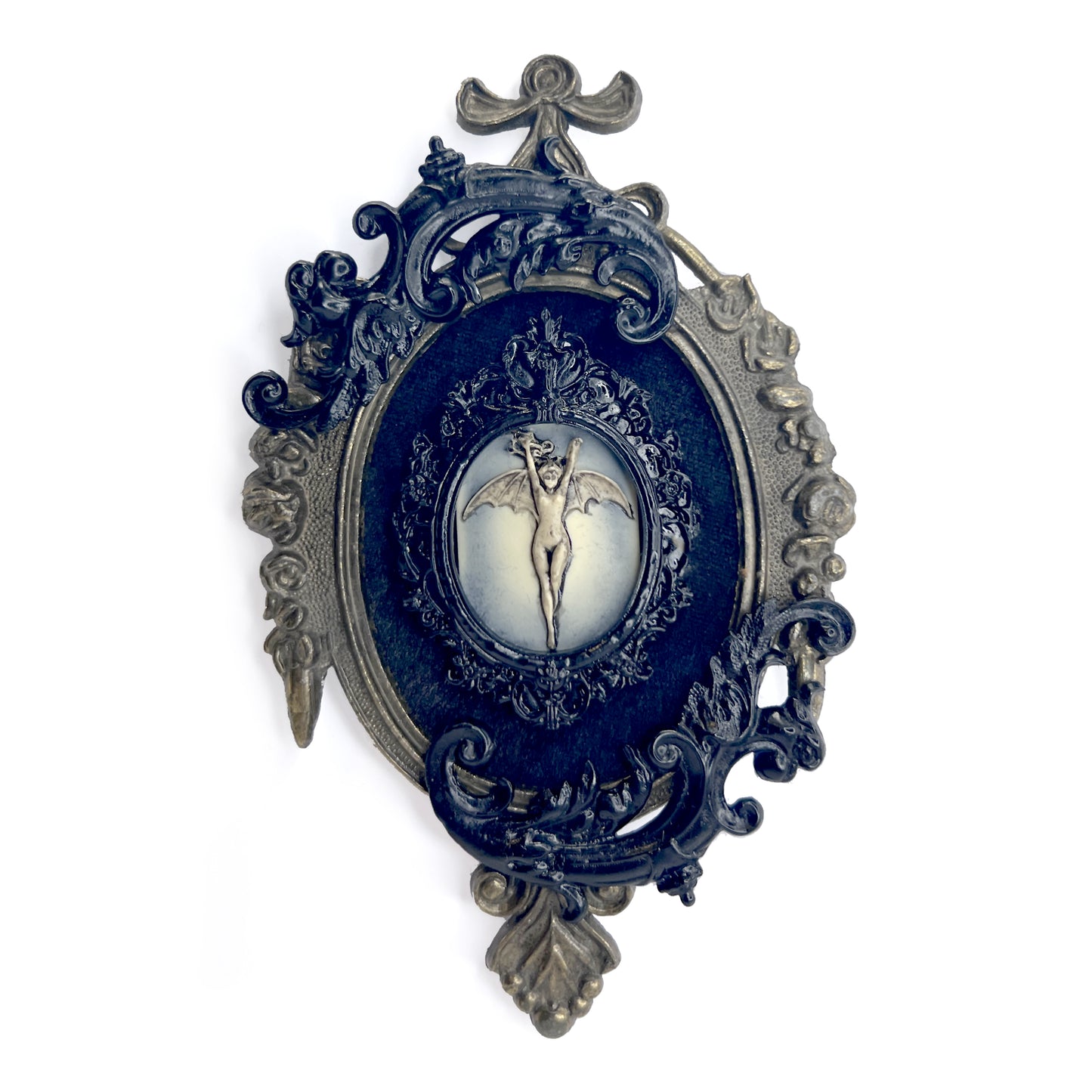 Bat Woman Antique Framed Gothic Home Deco