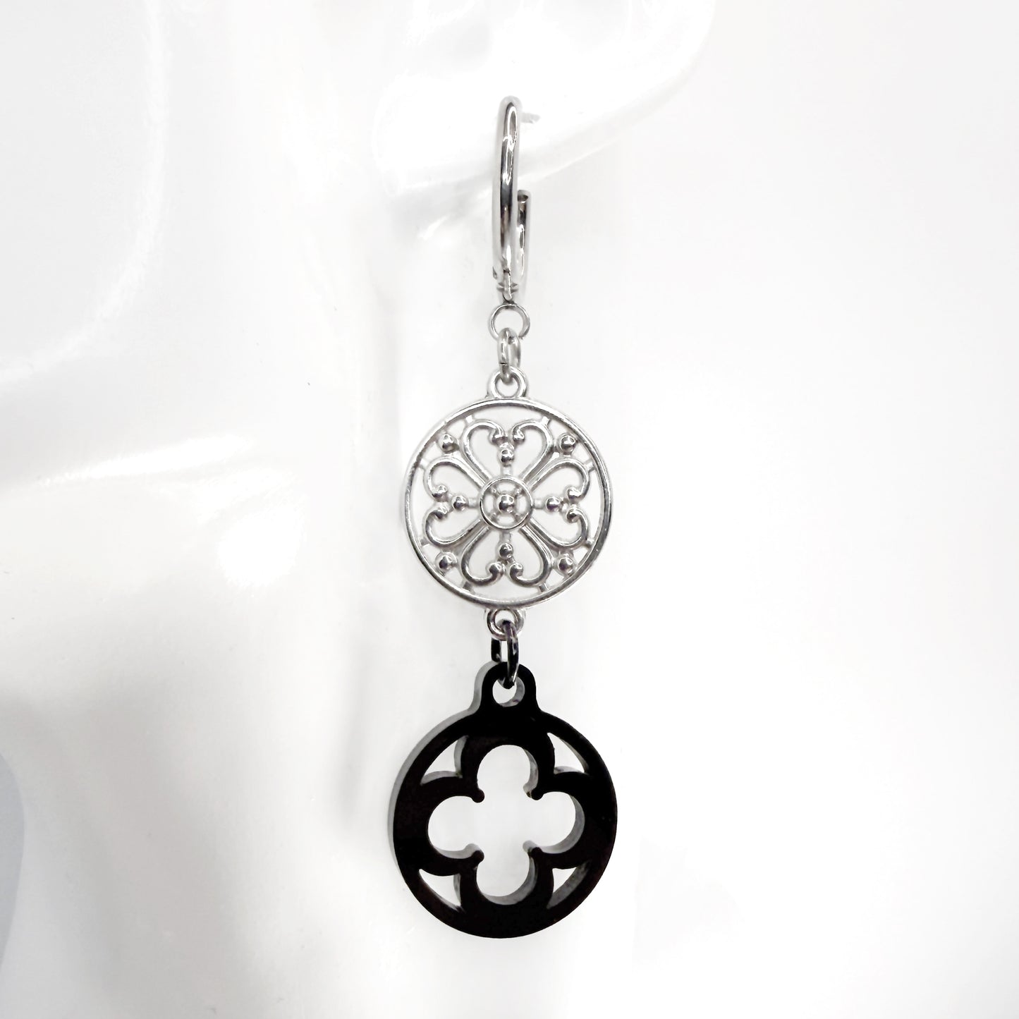 Gothic Architectural Elements Rose Window Earrings