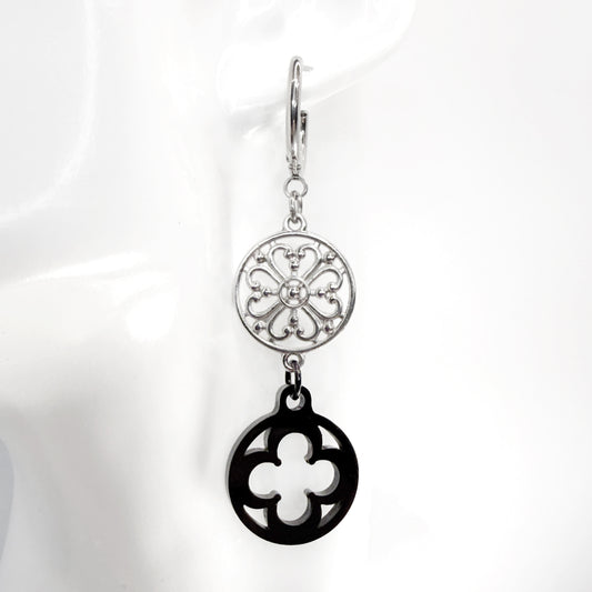 Gothic Architectural Elements Rose Window Earrings
