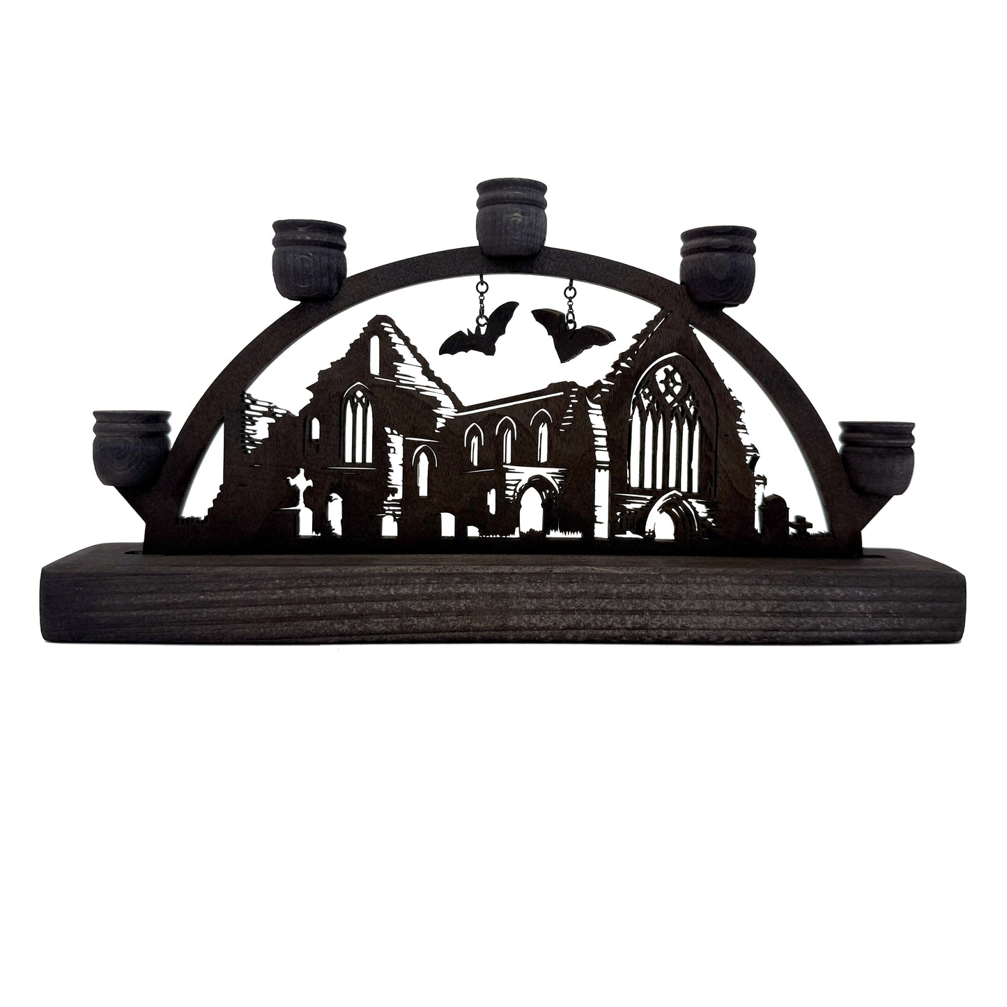 Small Church Ruin and Flying Bats Schwibbogen