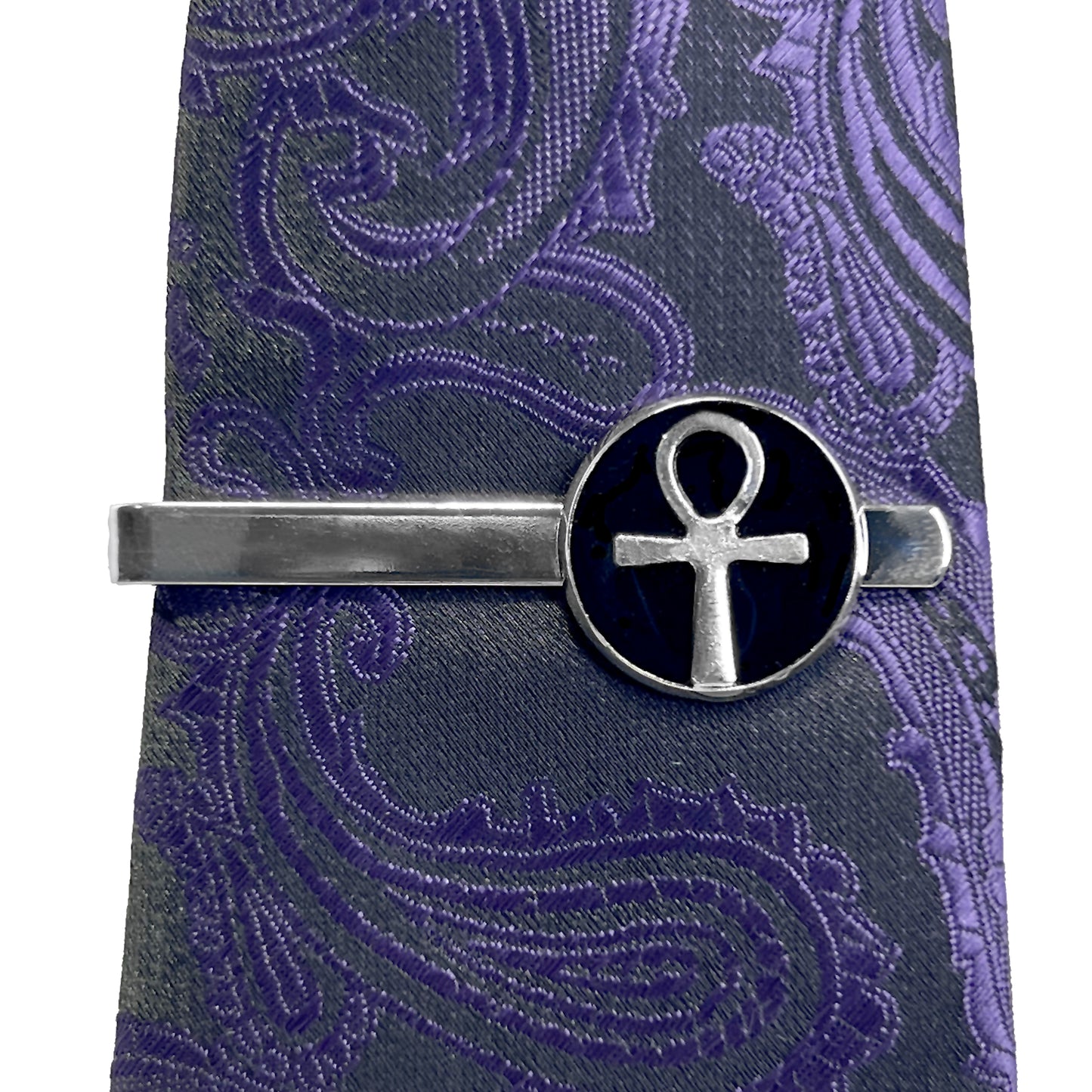 Silver Ankh Tie Clip