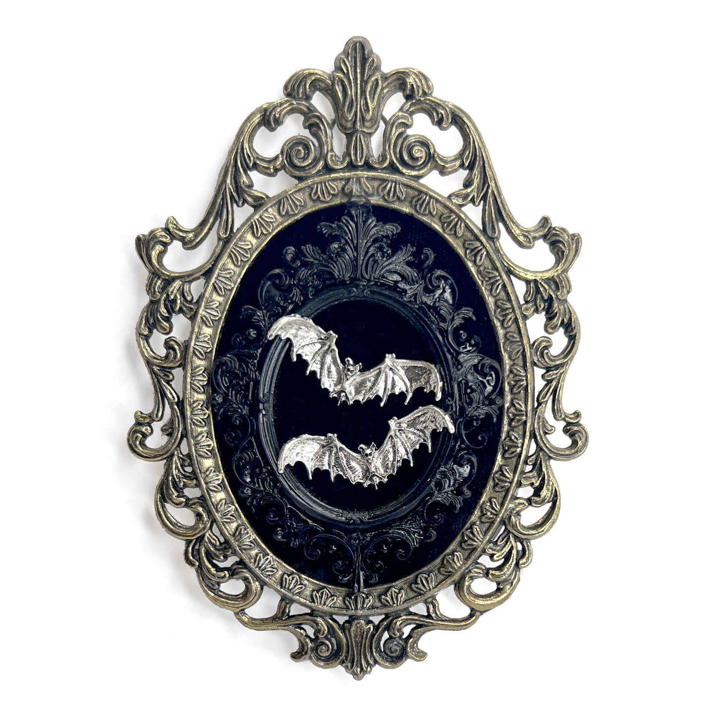 Flying Bats Antique Framed Gothic Home Deco