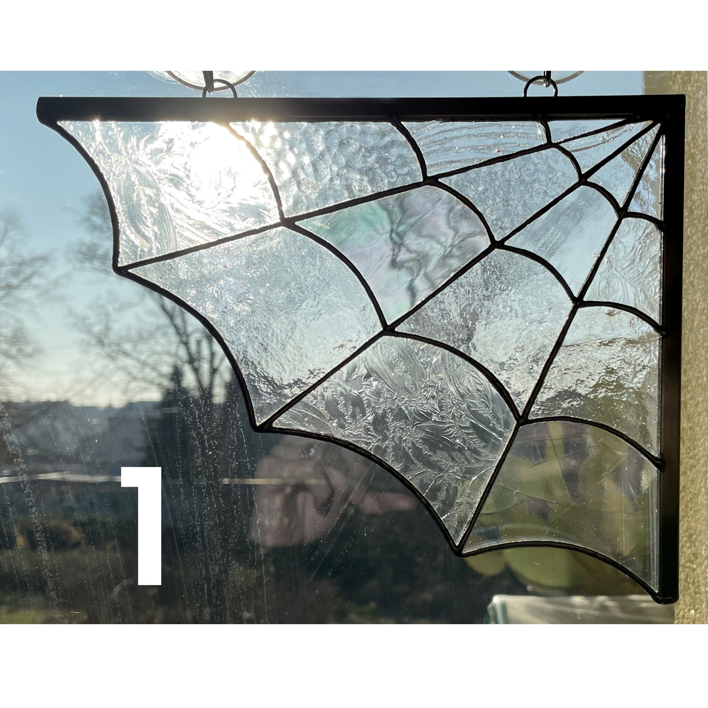 Stained Glass Corner Spiderweb