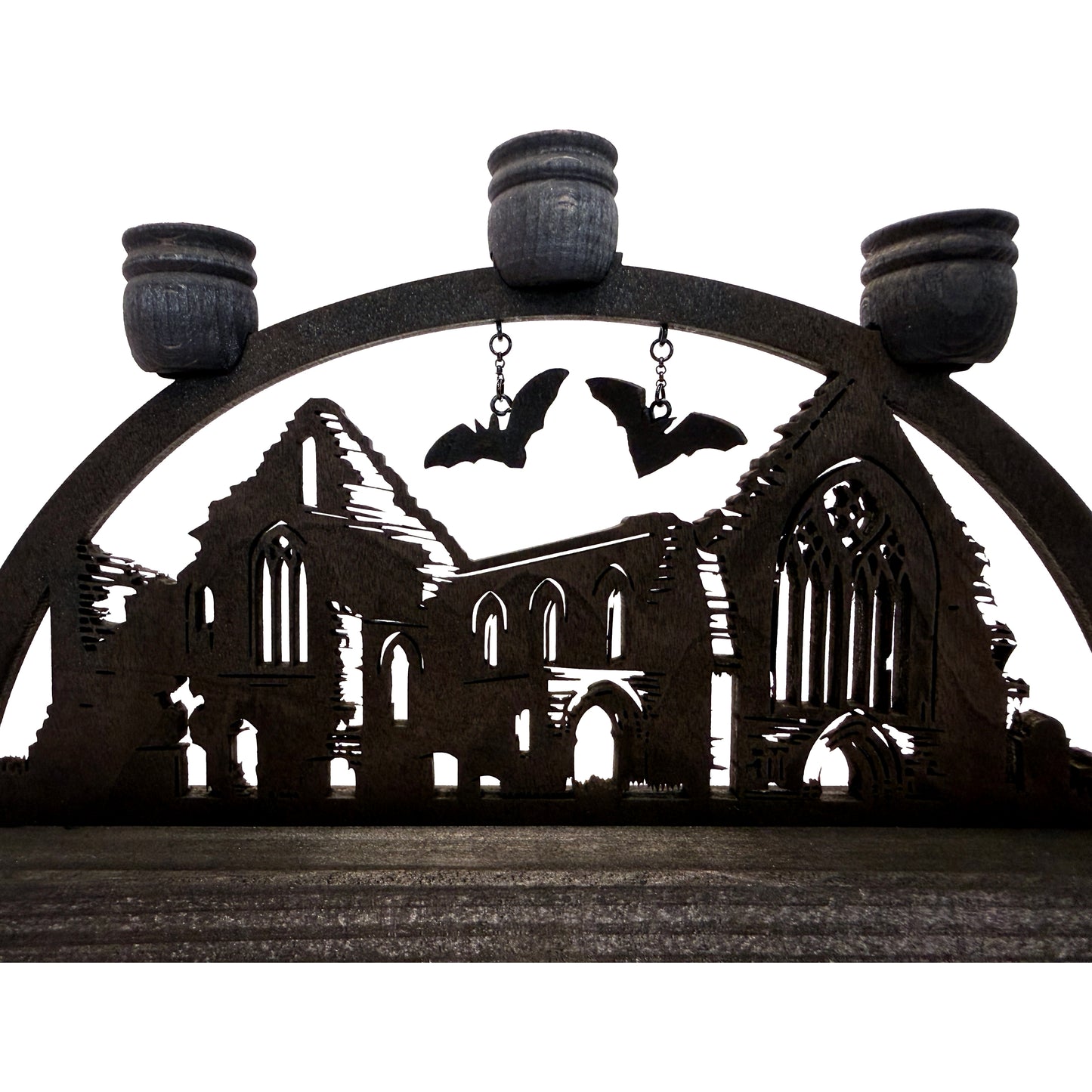 Small Church Ruin and Flying Bats Schwibbogen