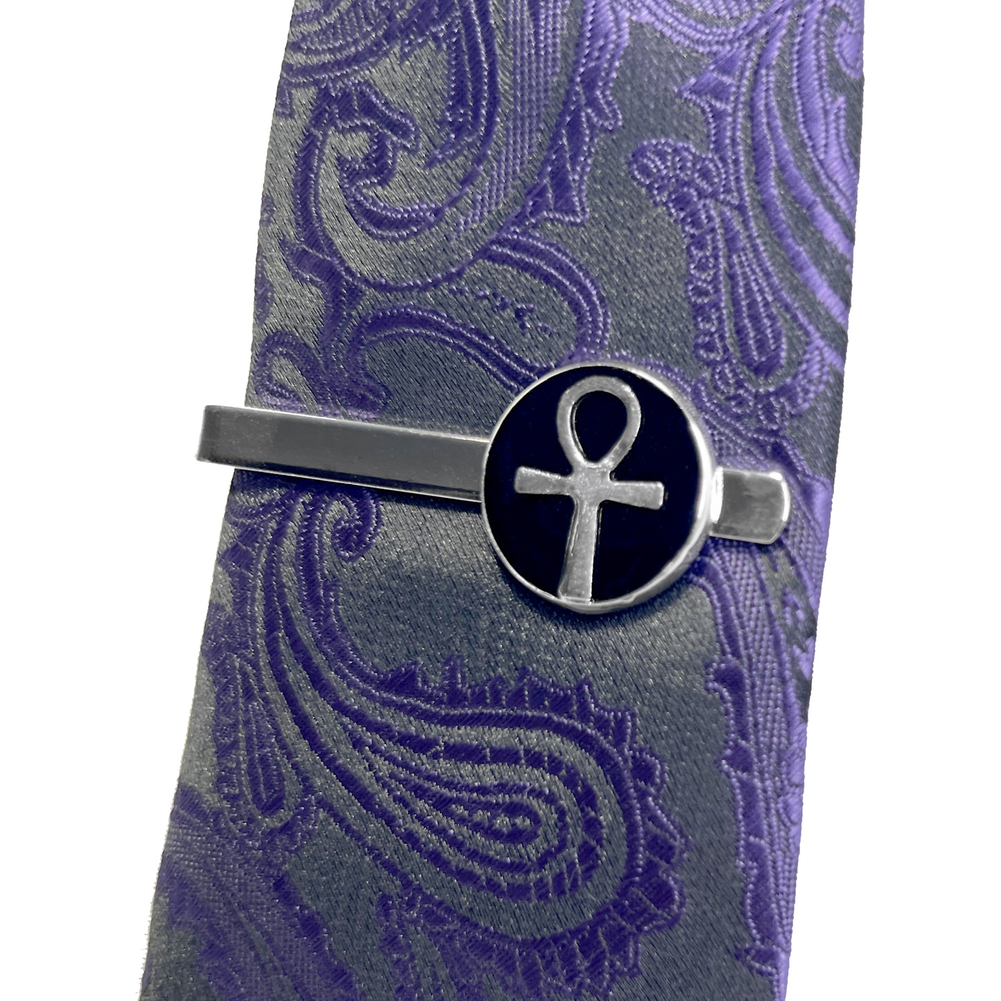 Silver Ankh Tie Clip