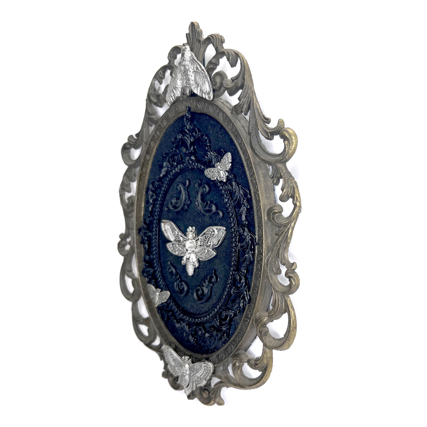 Death Head Moths Antique Framed Gothic Home Deco