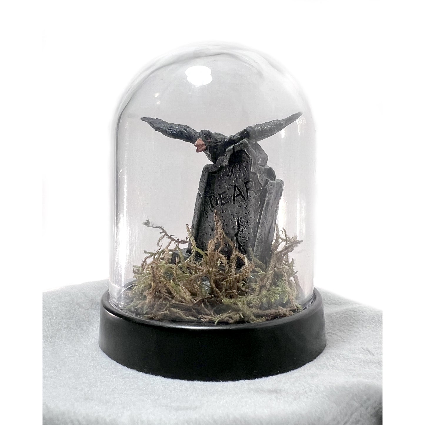 Flying Crow and Gravestone Bell Jar