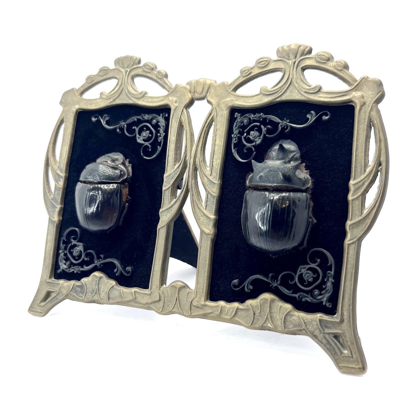 Double Beetle Standing Antique Framed Gothic Home Deco
