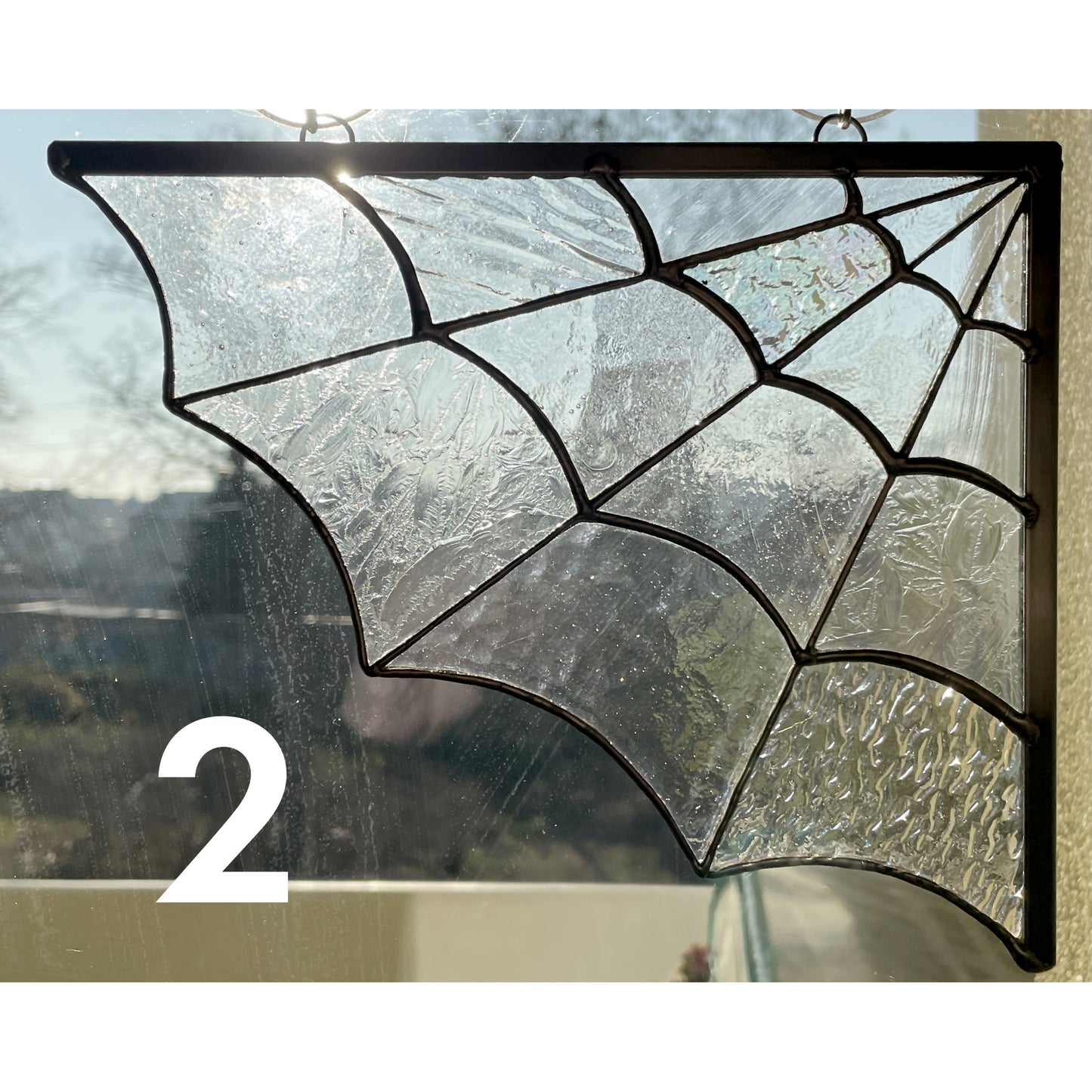 Stained Glass Corner Spiderweb