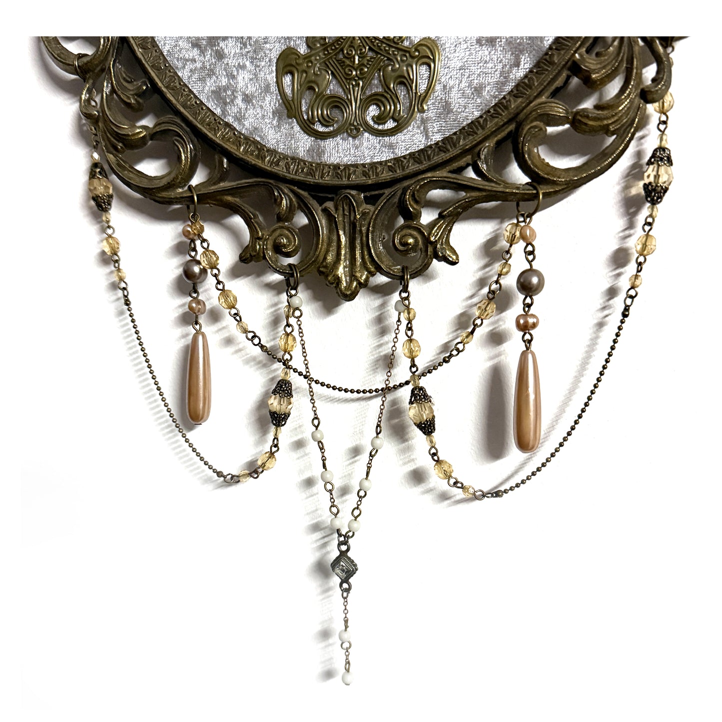 Large Antique Framed Black Bees Gothic Wall Deco