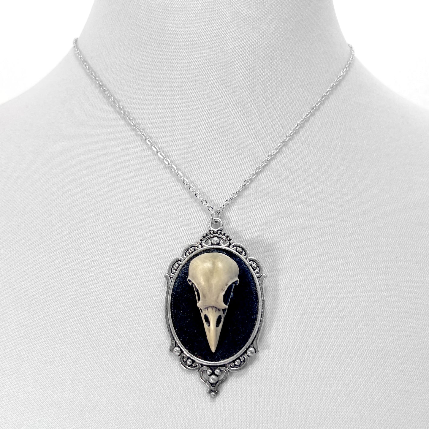Resin Bird Skull Necklace