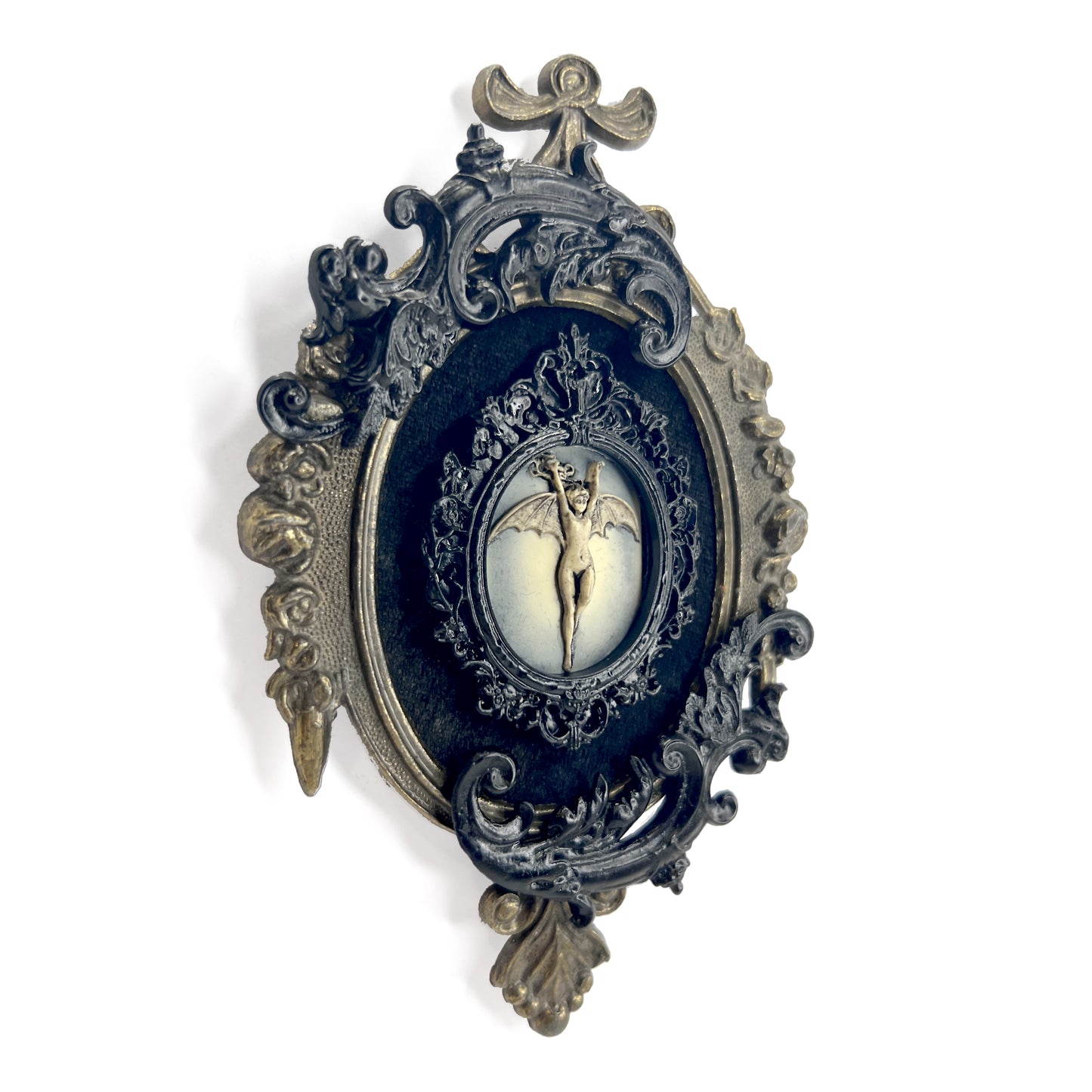 Bat Woman Antique Framed Gothic Home Deco
