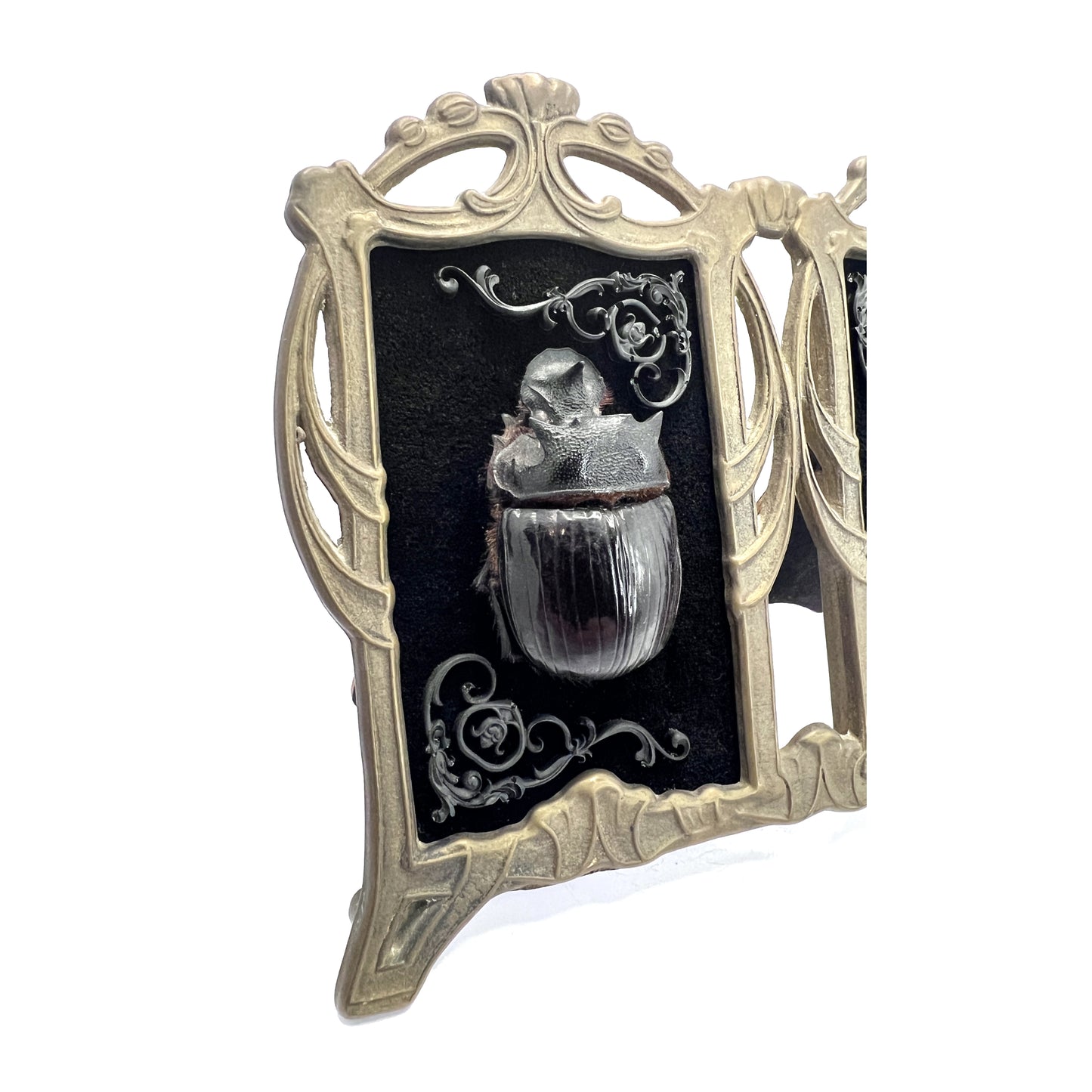 Double Beetle Standing Antique Framed Gothic Home Deco