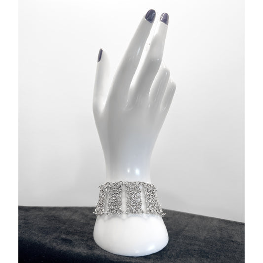 Silver Ornate Victorian Gothic Bracelet