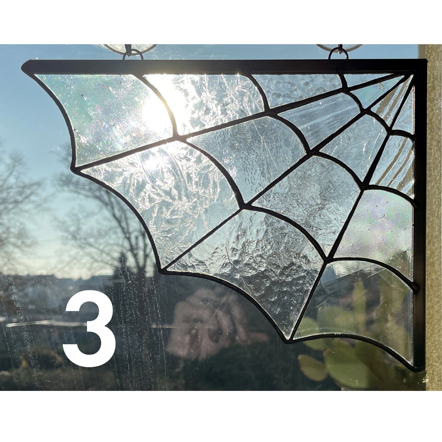 Stained Glass Corner Spiderweb
