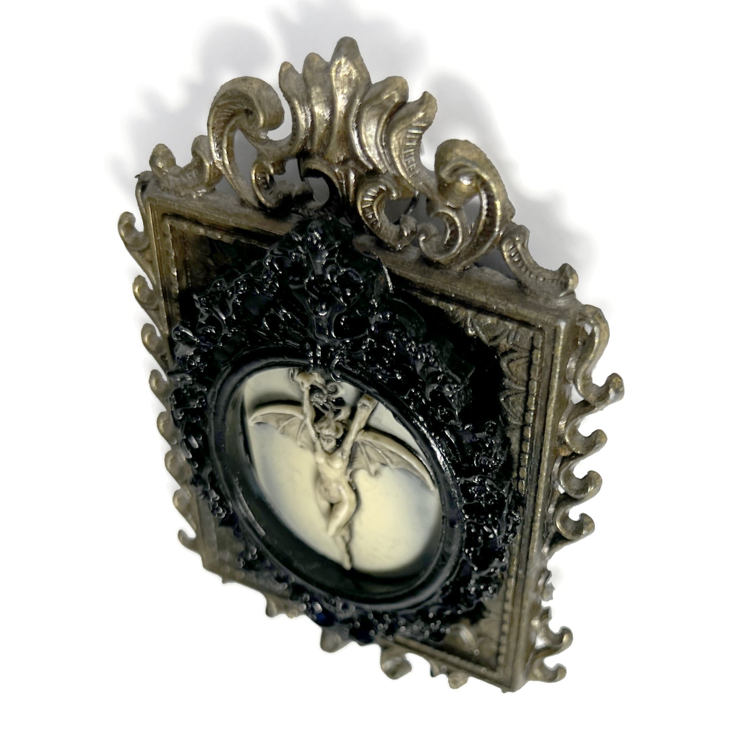 Small Bat Woman Antique Framed Home Deco