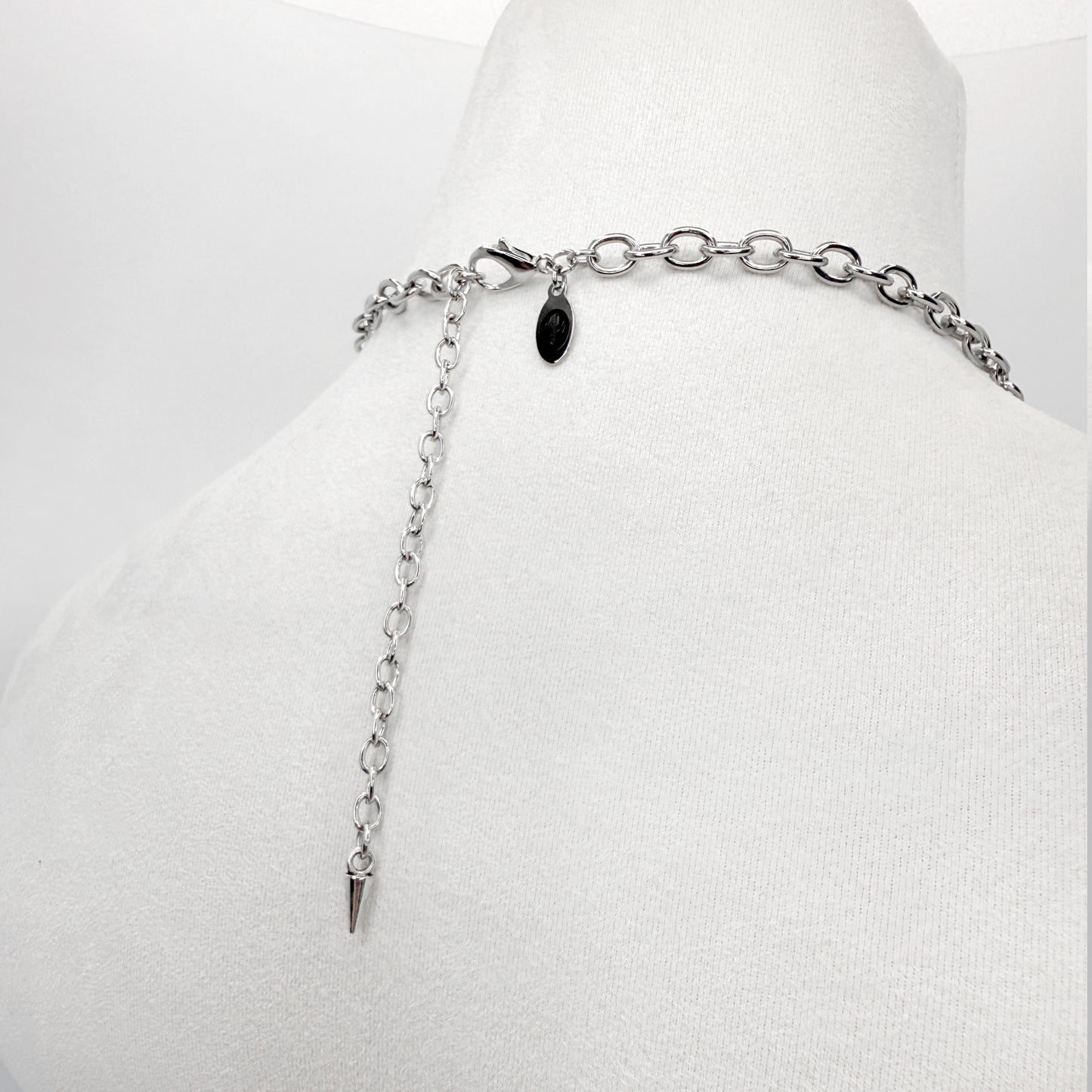Gothic Architectural Silver Ornaments Necklace