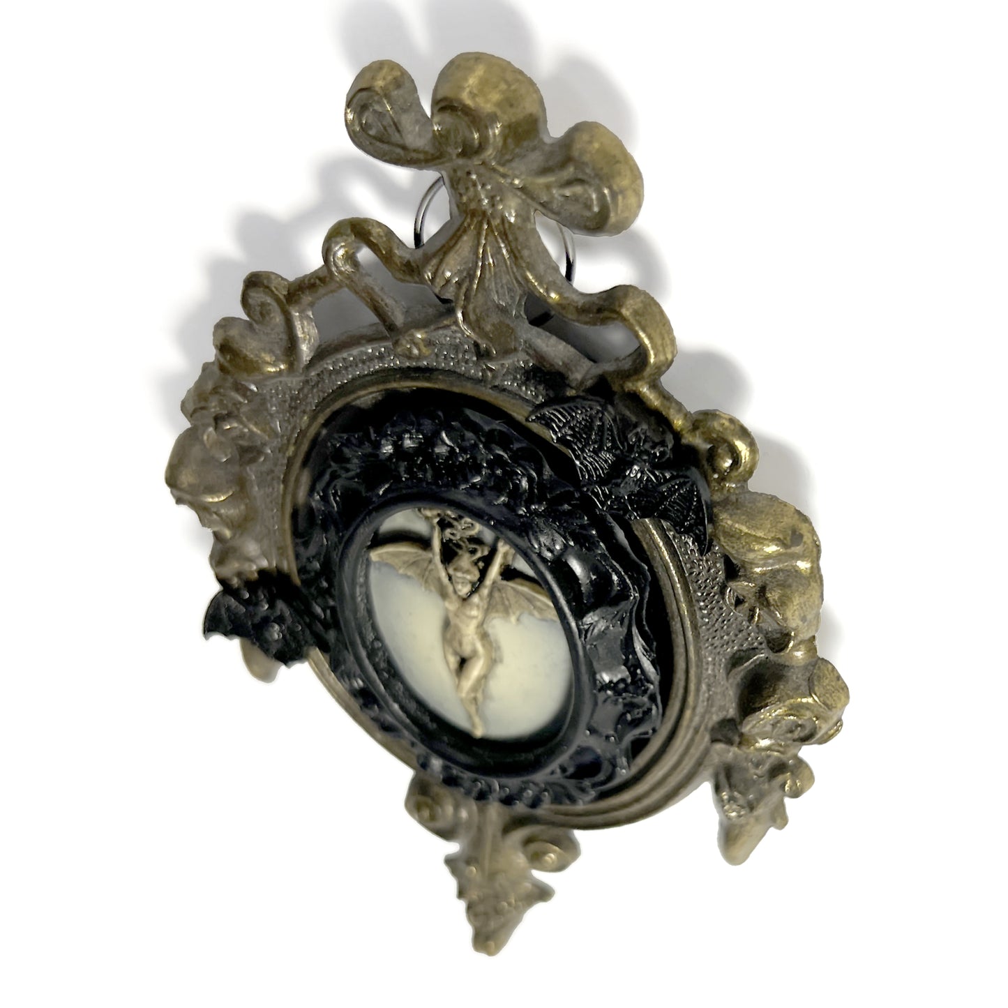 Bat Woman with Bats Antique Framed Home Deco