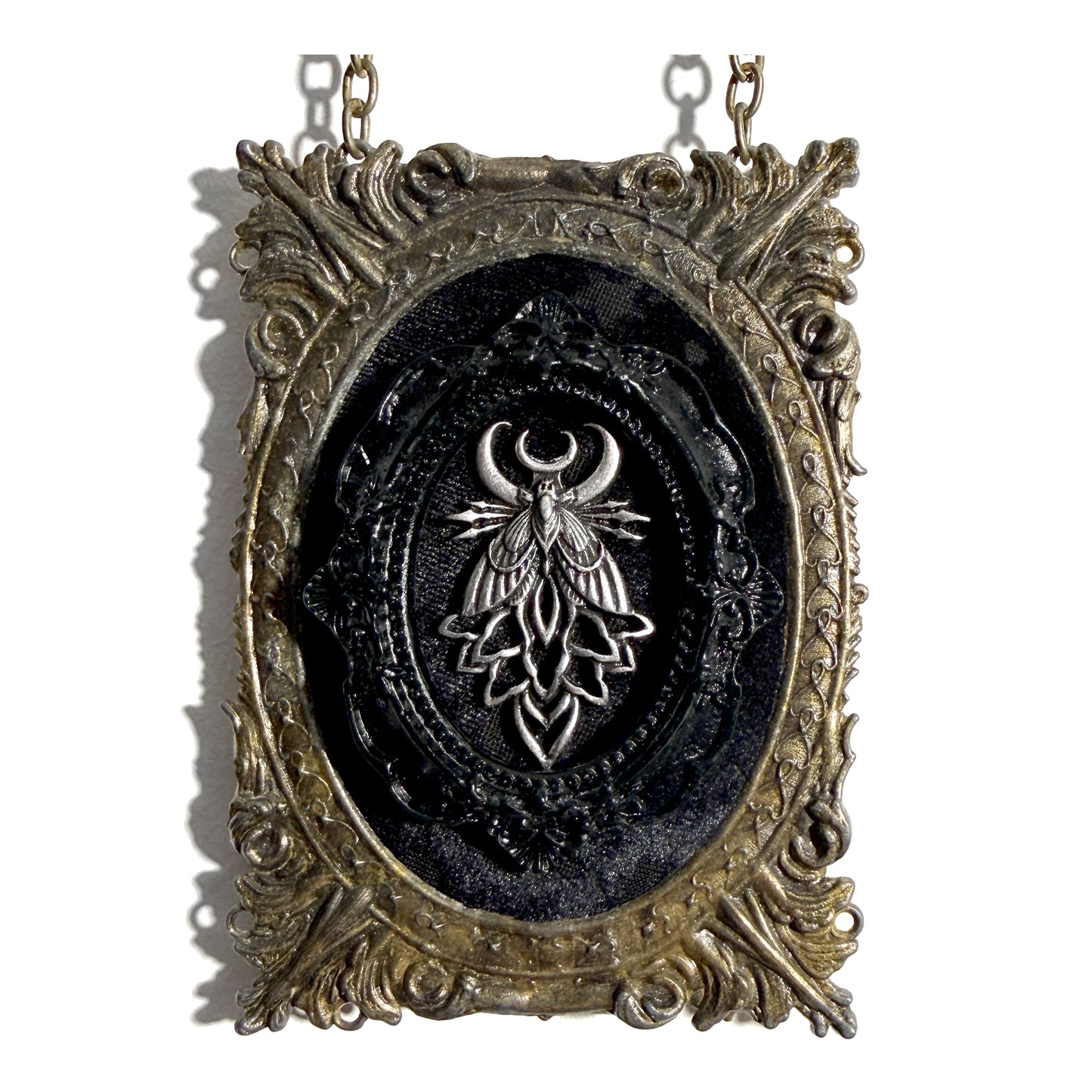 Two Winged Insects Double Antique Framed Home Deco