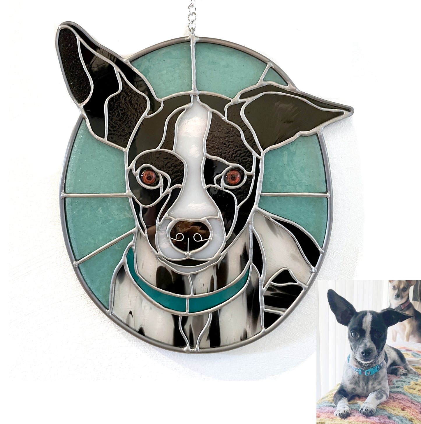 Custom Stained Glass Pet Portrait