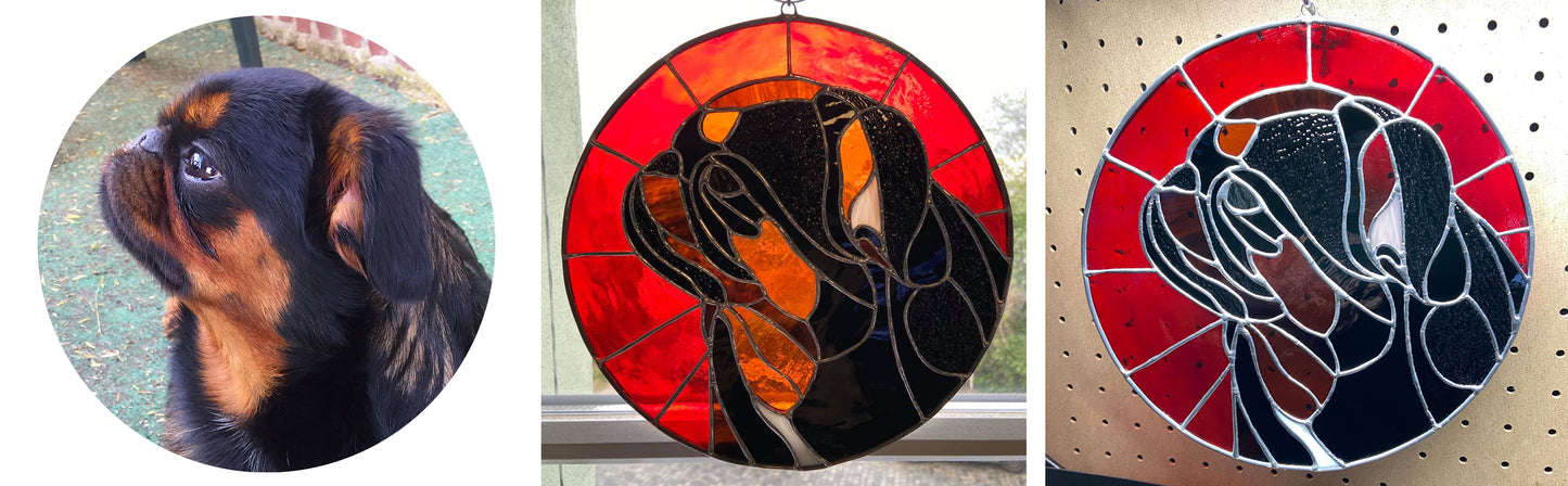 Custom Stained Glass Pet Portrait