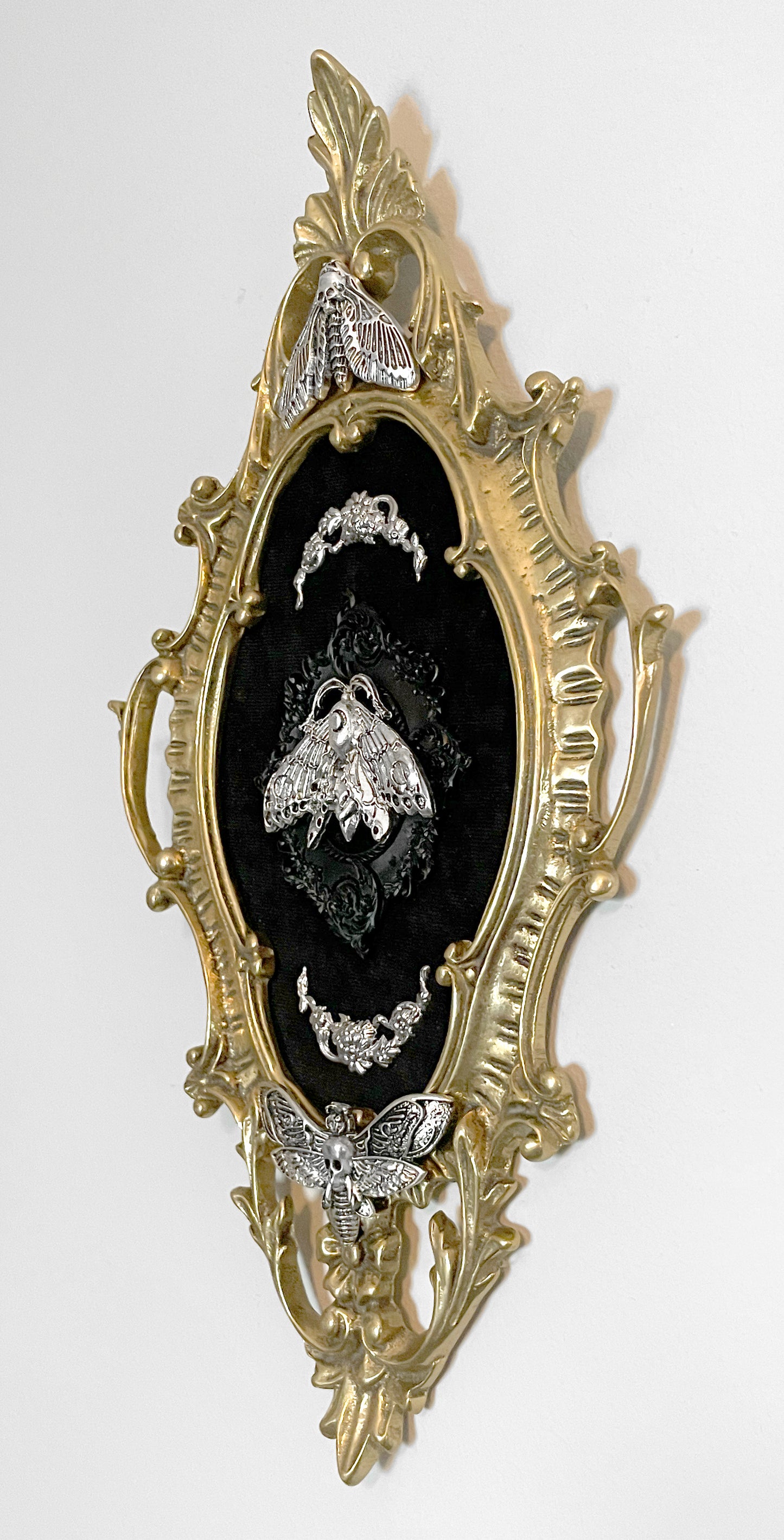 Large Death Head Moth Antique Framed Gothic Home Deco