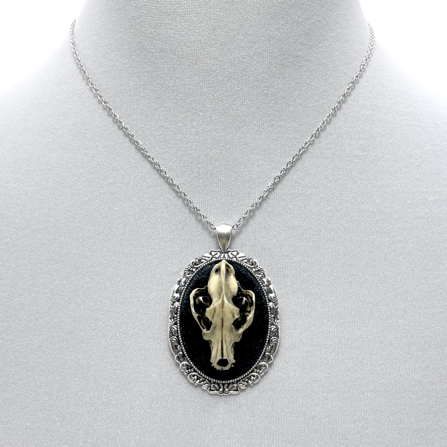 Resin Wolf Skull Necklace