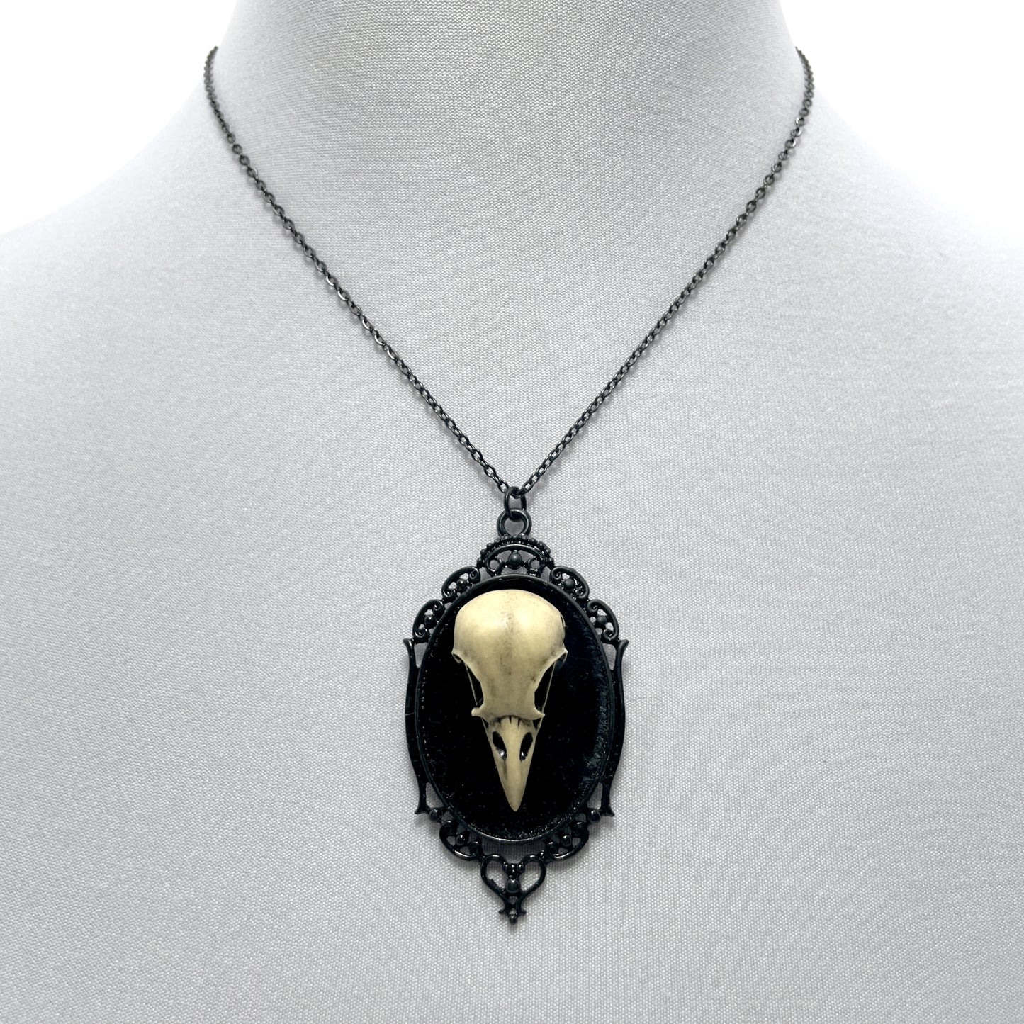 Resin Bird Skull Necklace