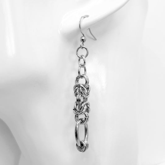 Chainmail and Ring Earrings